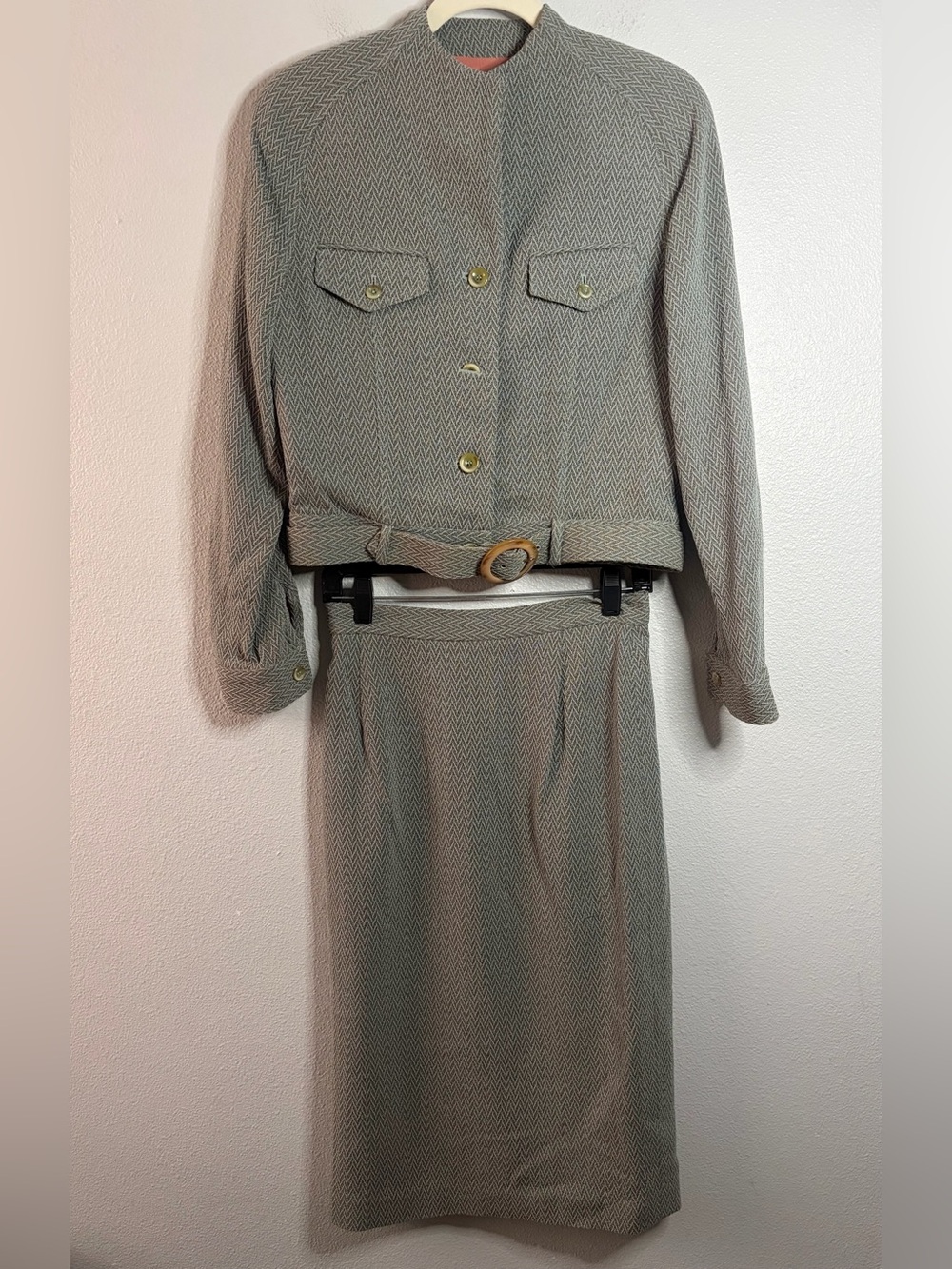 OSCAR DE LA RENTA vintage two-piece skirt suit